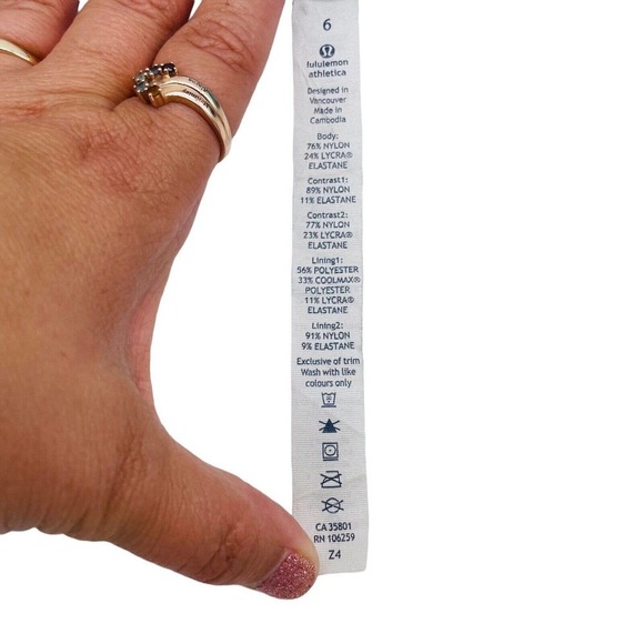 Lululemon Stop At Nothing Crop Leggings Space Dye Twist Naval Blue Womens Size 6 - Picture 6 of 8